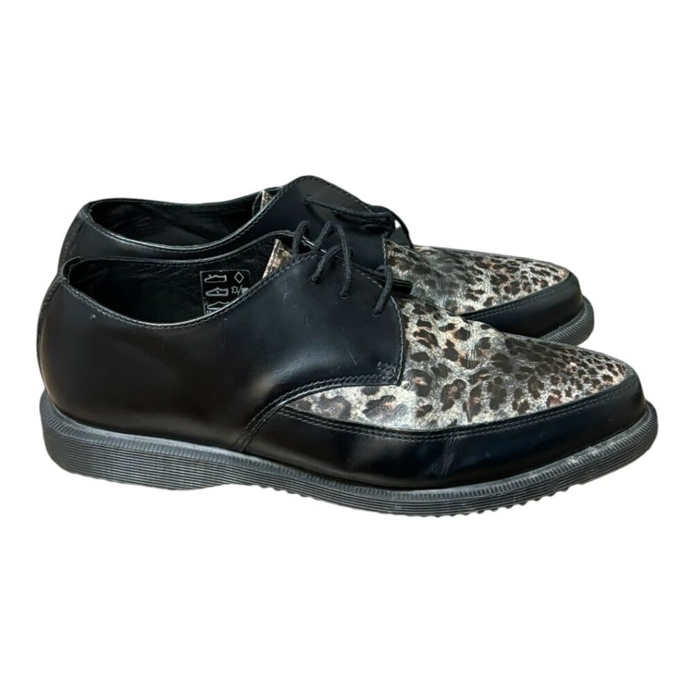 Dr. Doc Martens Shoes Women's Size 10 Arien Oxford Leather Cheetah Leopard Print